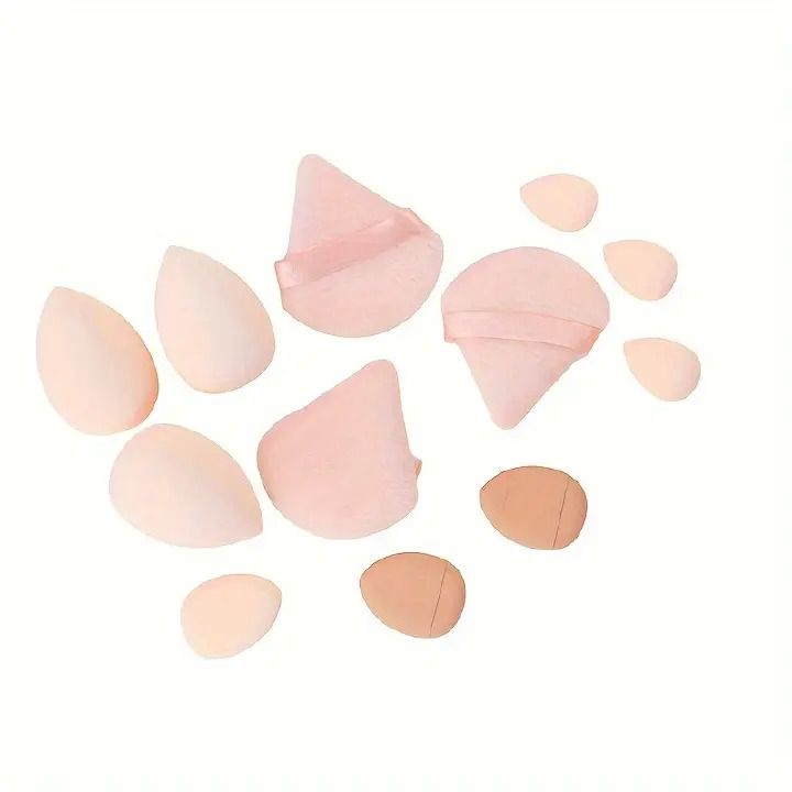 12Pcs Makeup Sponge Set, Beauty Tool Women Make Up Accessories Cosmetic Puff Blender (Including 3 Loose Powder Puffs, 3 Mini Air Cushion Puffs, 3 Beauty Eggs and 3 Mini Beauty) Beauty Egg Makeup