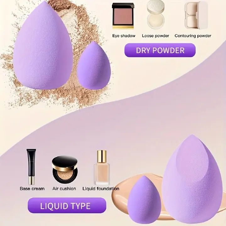 12Pcs Makeup Sponge Set, Beauty Tool Women Make Up Accessories Cosmetic Puff Blender (Including 3 Loose Powder Puffs, 3 Mini Air Cushion Puffs, 3 Beauty Eggs and 3 Mini Beauty) Beauty Egg Makeup