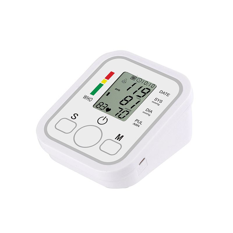 Arm Blood Pressure Monitor LCD Pressure Sensor Monitor BP Automatic Tonometer Digital Tensiometer LED Display Cuff Heart