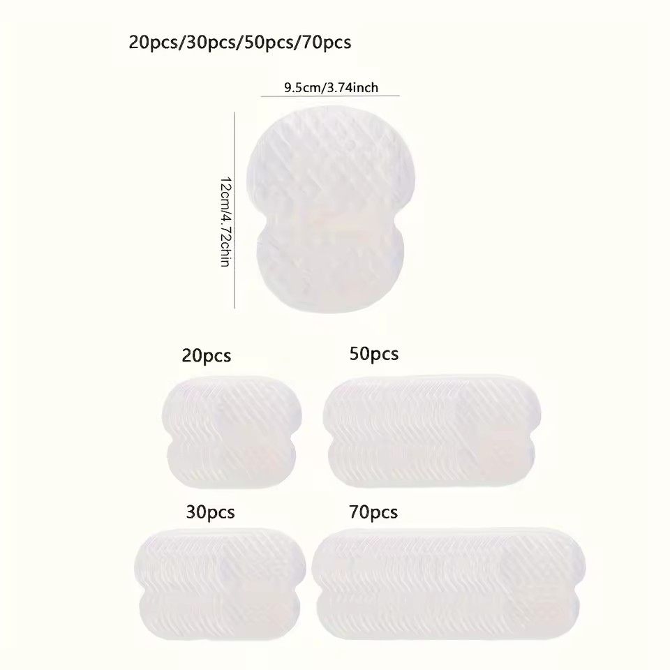 20pcs Underarm Sweat Pads, Washable Sweat Absorbing Guards, Dress Sweat Perspiration Pads Shield