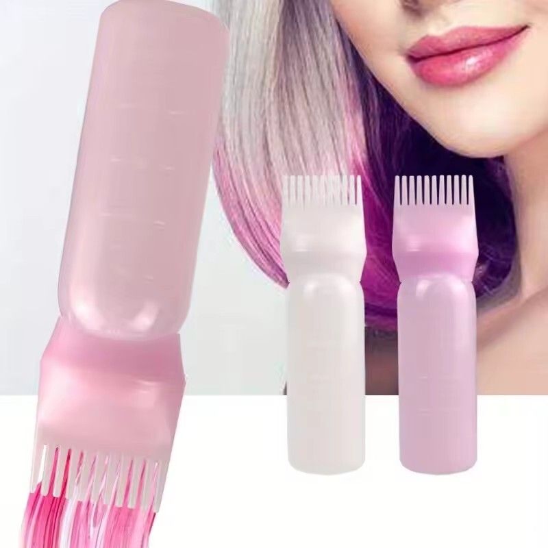 4Pcs Silicone Scalp Massage Comb Detangling Hair Brush Hairdressing Hair Dye Applicator Bottle Spray Bottle Barber Styling Tools