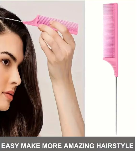 6pcs/Set Portable Spray Refillable Bottles Kit Hair Styling Set Spray Bottle Brush Comb Braiding Tool Rat Tail Comb Edge Control Brush Mist Sprayer For Hair Styling Cleaning