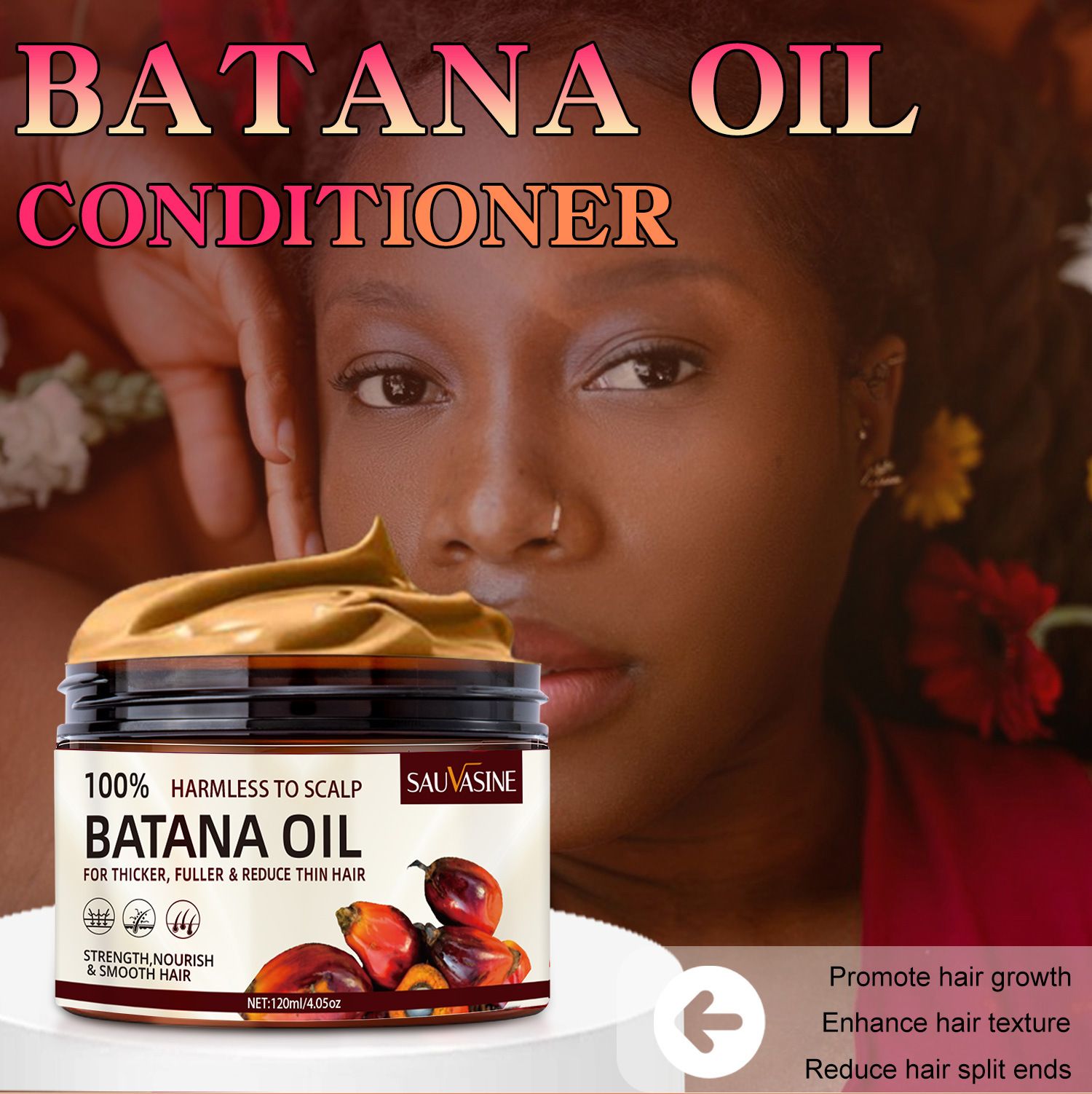 Raw Batana Oil For Hair Growth 100% Pure And Natural Batana Oil For Treating Hair Loss Anti-Breakage Hair Loss Treatment