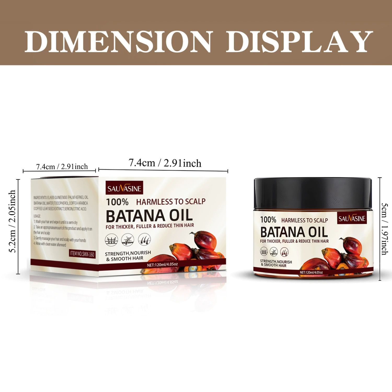 Raw Batana Oil For Hair Growth 100% Pure And Natural Batana Oil For Treating Hair Loss Anti-Breakage Hair Loss Treatment