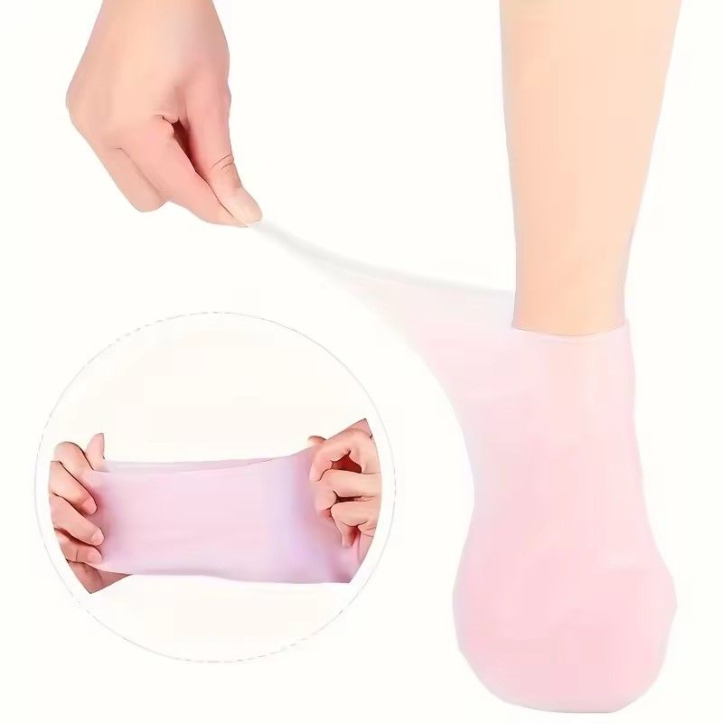 1Pair Silicone Socks Foot Spa Moisturizing Gel Sock Exfoliating and Preventing Dryness Cracked Foot Skin Care Anti Cracking Sock