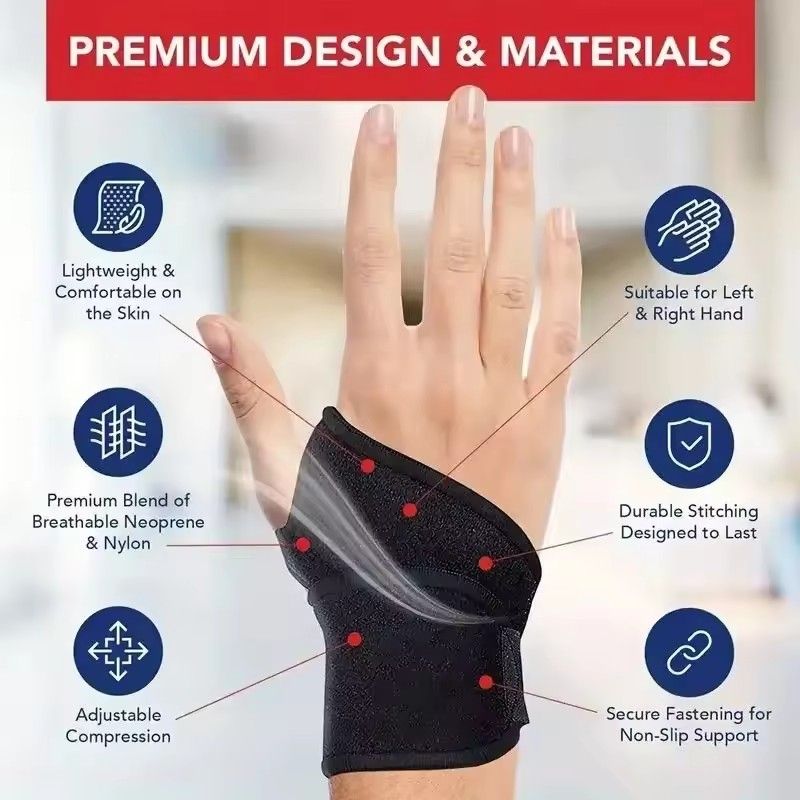 【Clearance Sale】2pcs/pack Adjustable Wrist Brace Perfect for Women & Men Support Wrap Strap Hand Carpal Tunnel Brace Fitness Suitable Both Right Left Hand