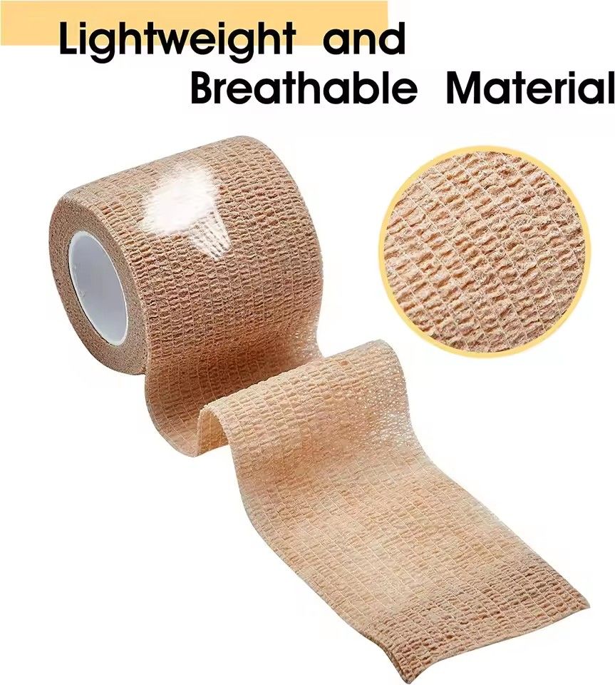 5Pcs Disposable Sports Bandage Elastic Elastoplast Self Adhesive Tape Protect Wrist Palm Finger Arm Shoulder Knee Ankle Pets Leg Tattoo Safety