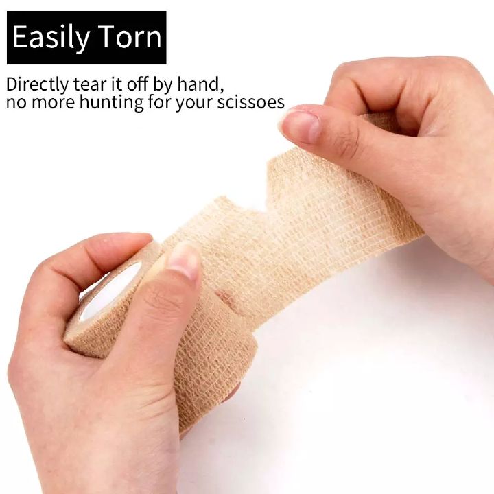 5Pcs Disposable Sports Bandage Elastic Elastoplast Self Adhesive Tape Protect Wrist Palm Finger Arm Shoulder Knee Ankle Pets Leg Tattoo Safety