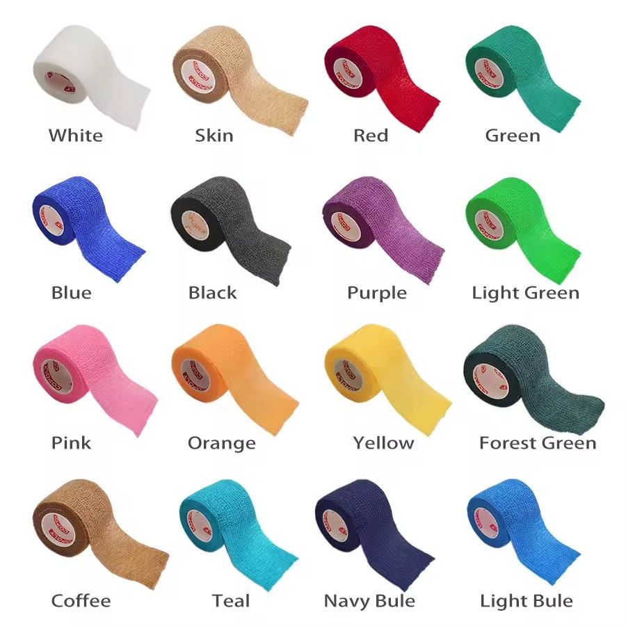 5Pcs Disposable Sports Bandage Elastic Elastoplast Self Adhesive Tape Protect Wrist Palm Finger Arm Shoulder Knee Ankle Pets Leg Tattoo Safety