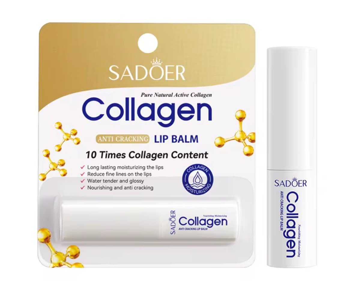 Sadoer Collagen lip balm - Hydrating, Soothing, Long-Lasting Protection, All-Season Protection