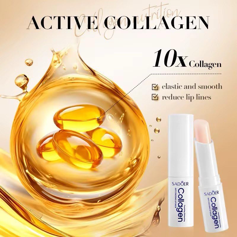 Sadoer Collagen lip balm - Hydrating, Soothing, Long-Lasting Protection, All-Season Protection