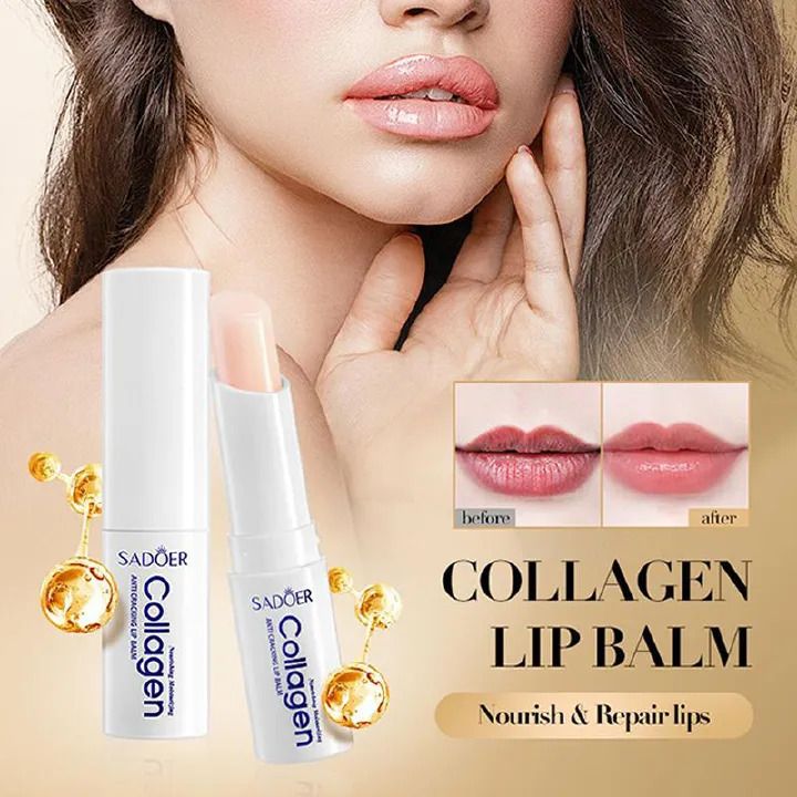 Sadoer Collagen lip balm - Hydrating, Soothing, Long-Lasting Protection, All-Season Protection