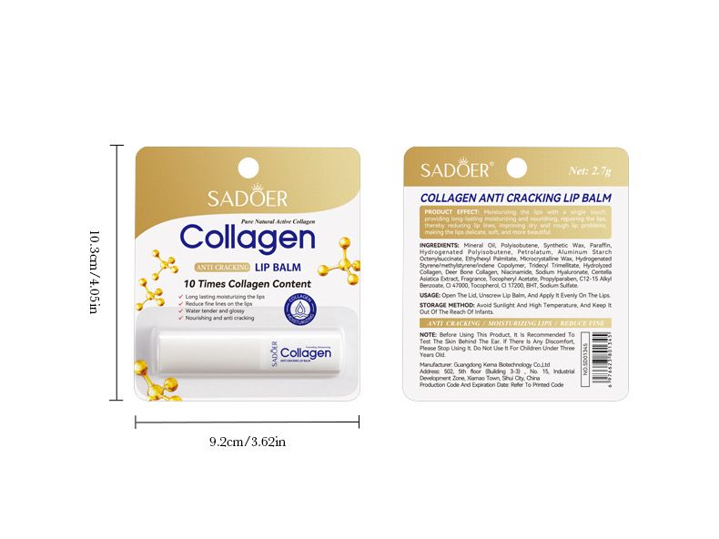 Sadoer Collagen lip balm - Hydrating, Soothing, Long-Lasting Protection, All-Season Protection