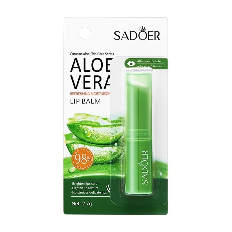 Sadoer 98% Aloe Vera Lip Balm - Hydrating, Moisturizing, Natural, Dry Skin