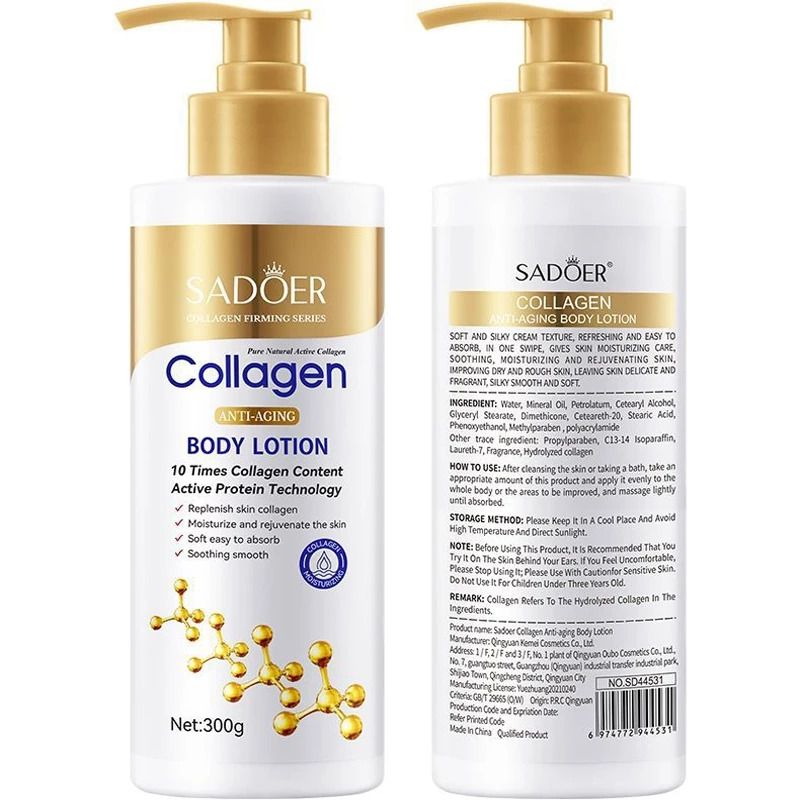 Skin Care Body Lotion Collagen Anti Wrinkle Moisturizing Hydrating Whitening Cream Brightening Smooth Anti Aging Nourish