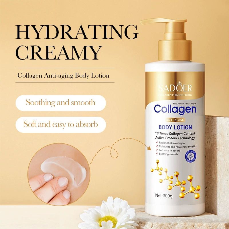Skin Care Body Lotion Collagen Anti Wrinkle Moisturizing Hydrating Whitening Cream Brightening Smooth Anti Aging Nourish