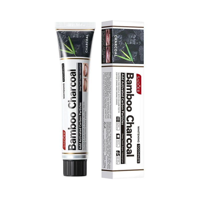 2Pcs Whitening Toothpastes 200g to Remove Tooth Stains, Smoke Stains, Coffee stains, Clean mouth, Keep Fresh Breath, 2PCS= BAMBOO CHARCOAL+ COCONUT