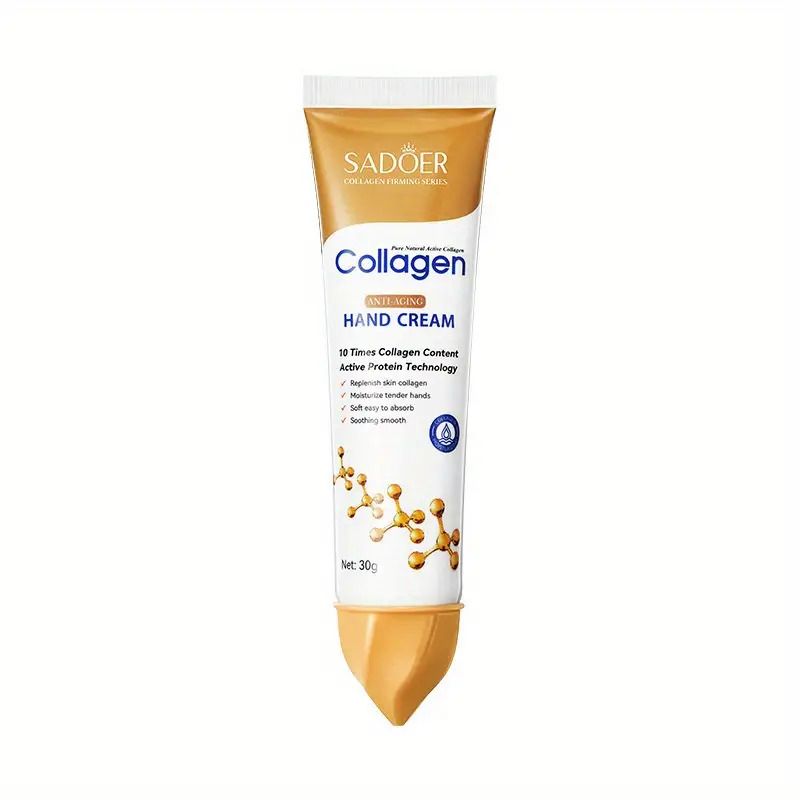 3 Pieces, Collagen Face Serum +  Hand Cream+ Lip Balm for Face Brightening, Anti Wrinkles, Anti Aging, Moisturizing, Fade Dark Marks and Collagen Replenish