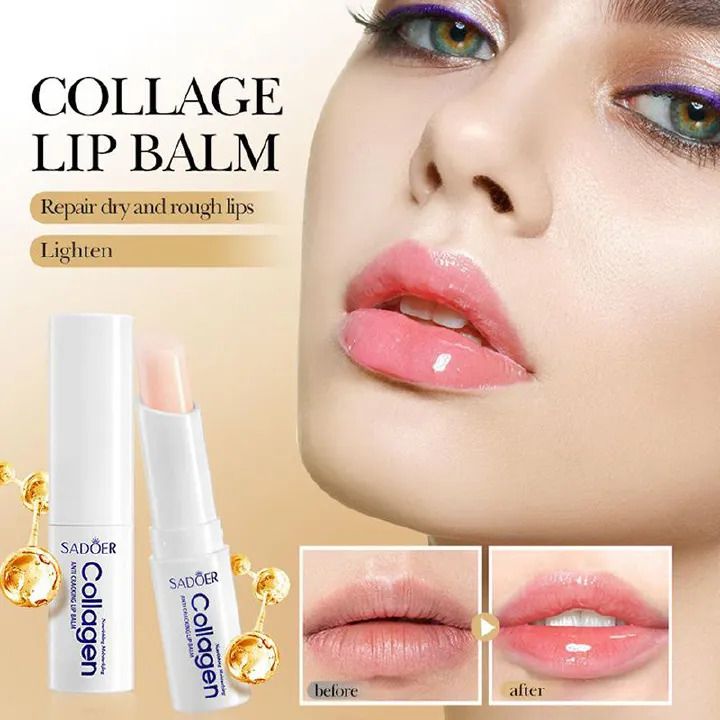 3 Pieces, Collagen Face Serum +  Hand Cream+ Lip Balm for Face Brightening, Anti Wrinkles, Anti Aging, Moisturizing, Fade Dark Marks and Collagen Replenish
