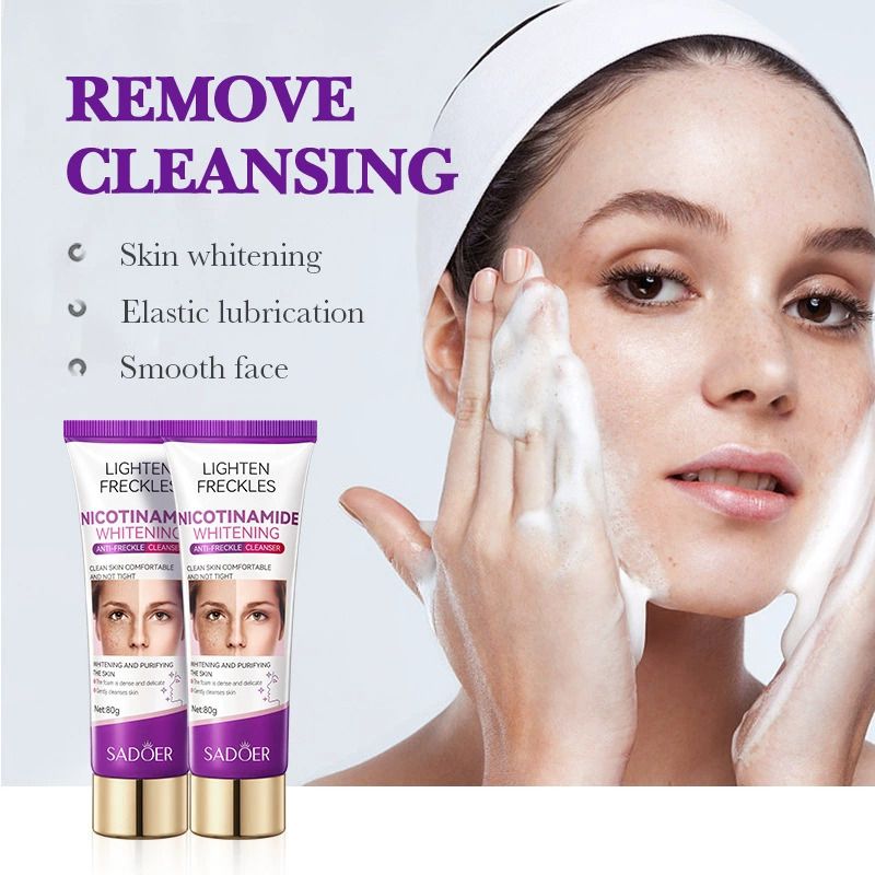 3pcs SADOER Anti-Freckle Set : Nicotinamide Whitening Cleanser + Anti-Freckle Essence + Anti-Freckle Cream for Dark Spot Removal Faical Moisturizing Nourishing Hydrating Firming