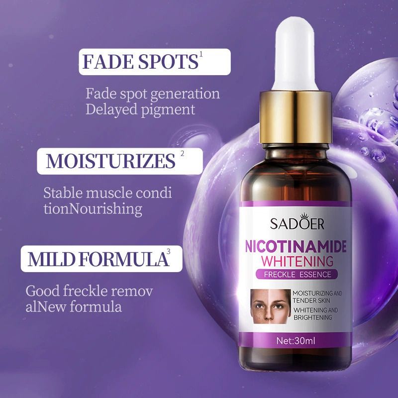3pcs SADOER Anti-Freckle Set : Nicotinamide Whitening Cleanser + Anti-Freckle Essence + Anti-Freckle Cream for Dark Spot Removal Faical Moisturizing Nourishing Hydrating Firming