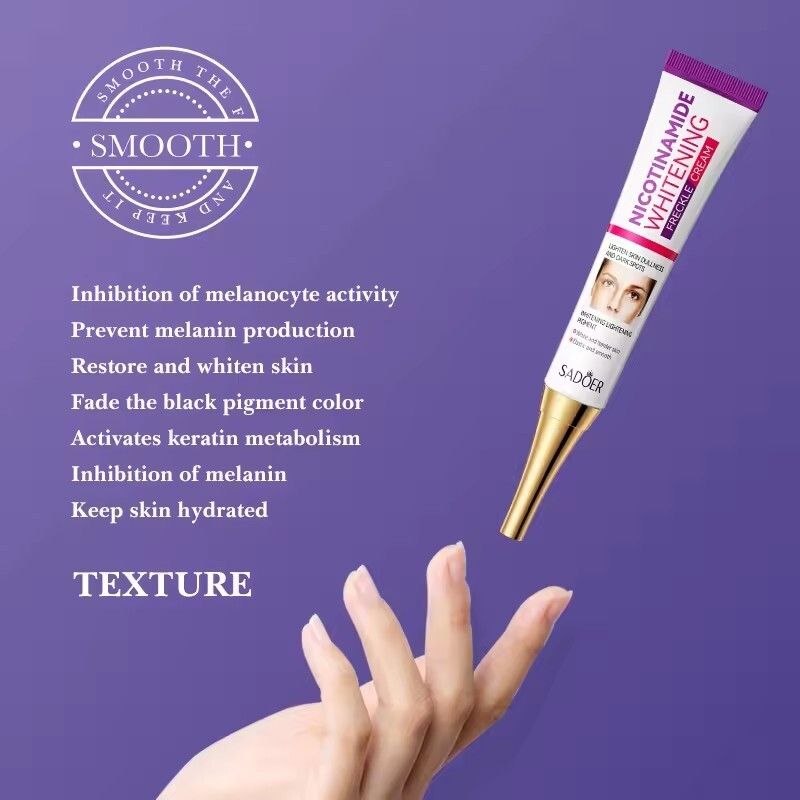 3pcs SADOER Anti-Freckle Set : Nicotinamide Whitening Cleanser + Anti-Freckle Essence + Anti-Freckle Cream for Dark Spot Removal Faical Moisturizing Nourishing Hydrating Firming
