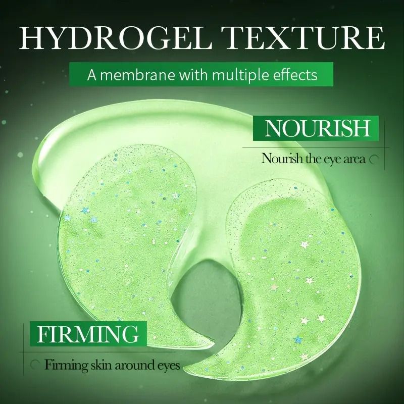 60pcs/box Cucumber collagen starry eye mask. Remove dark circles, Moisturize, smooth , Improve dry Light wrinkle around the eyes.