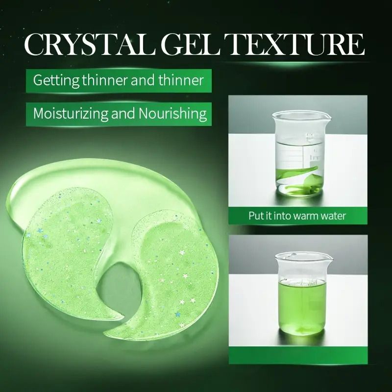 60pcs/box Cucumber collagen starry eye mask. Remove dark circles, Moisturize, smooth , Improve dry Light wrinkle around the eyes.