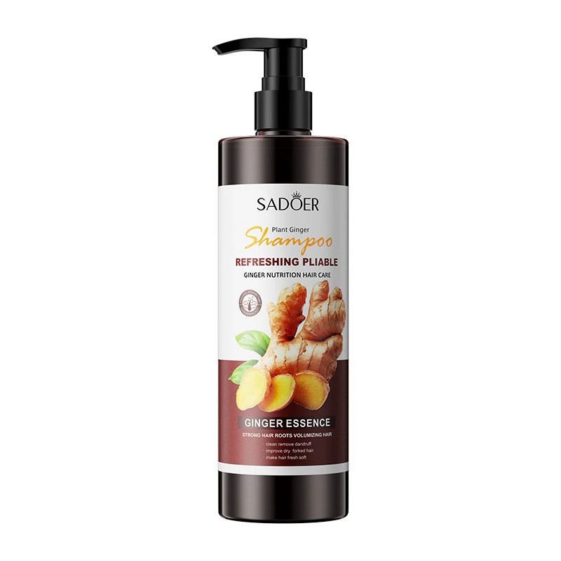 2PCS SADOER Ginger Hair Care Set: Shampoo+ Conditioner,  Reduces Dryness, Bifurcation & Coarseness, Leaving Hair Elastic & Shiny
