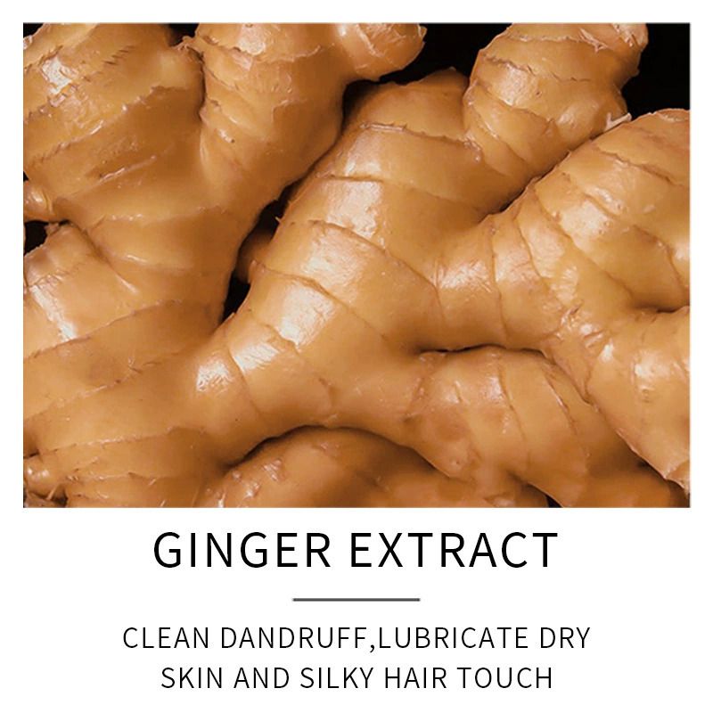 2PCS SADOER Ginger Hair Care Set: Hair Mask + Treatment Liquid - Reduces Dryness, Bifurcation & Coarseness, Leaving Hair Elastic & Shiny