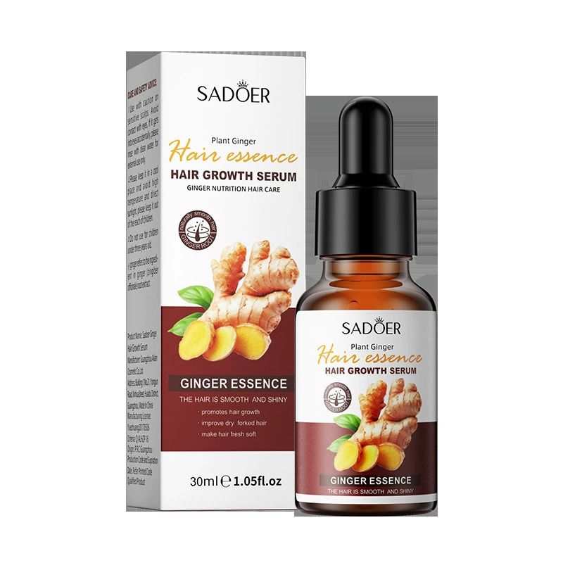 2PCS SADOER Ginger Hair Care Set: Hair Mask + Treatment Liquid - Reduces Dryness, Bifurcation & Coarseness, Leaving Hair Elastic & Shiny