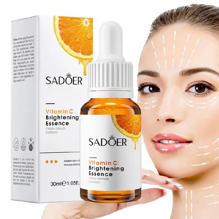 SADOER 3Pcs Essence & Serums ：Vitamin C Essence +Turmeric Serum + Collagen Face Serum ，for Skin Care Moisturizing Anti -Wrinkle Anti- Aging Skin Care Deep Hydration Fade Acne Mark
