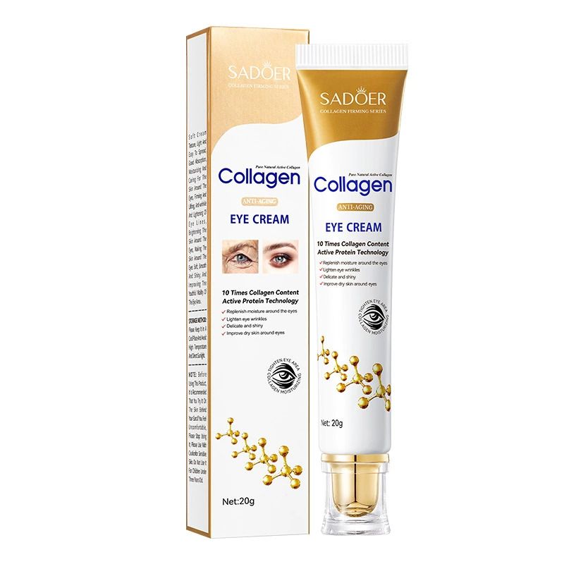 SADOER 3pcs Collagen Set: Face Serum+  Face Cream + Eye Serum， for Moisturizing Anti-Wrinkles and Anti -Fine Lines Face Smoothening Moisturizer, Vitamin C Complementars