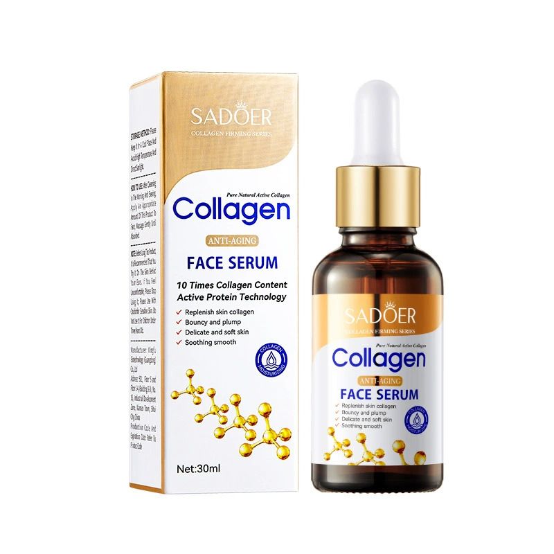 SADOER 3pcs Collagen Set: Face Serum+  Face Cream + Eye Serum， for Moisturizing Anti-Wrinkles and Anti -Fine Lines Face Smoothening Moisturizer, Vitamin C Complementars