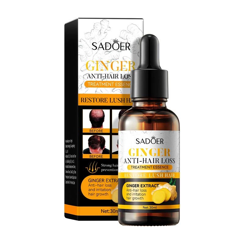 SADOER Ginger Hair Care Essence Hair Treatment Anti -Hair Lost Fast Grow Repair Scalp Frizzy Damaged Hair Care Improve Dry  Hair Moisturizing Oil Essential Oil Serum