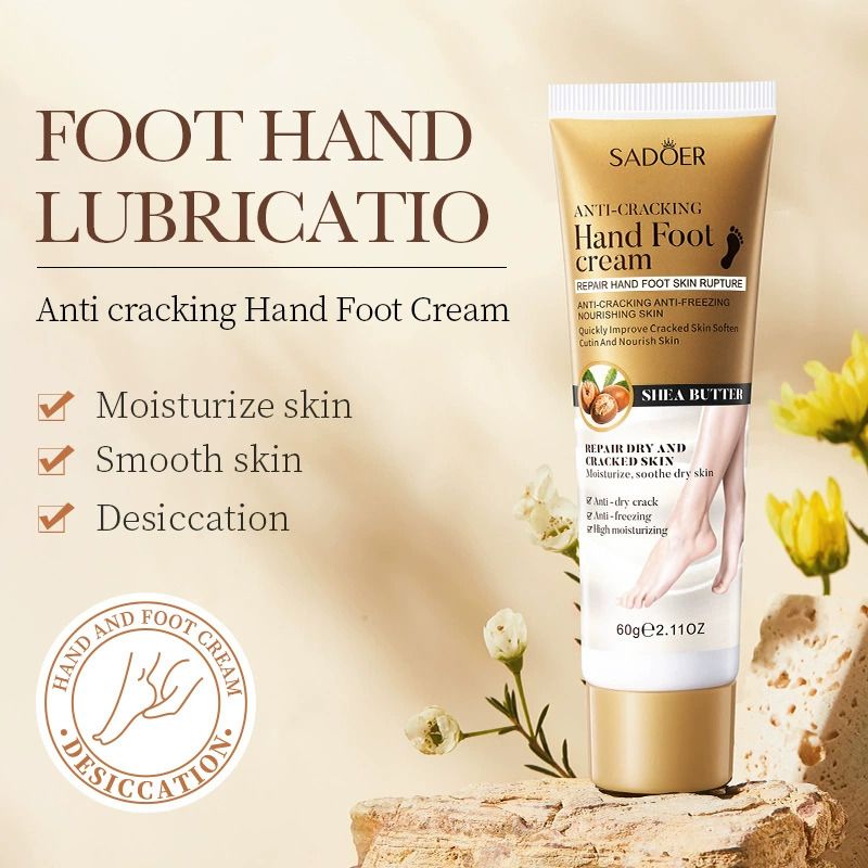 SADOER  60g Anti Crack Foot Hand Cream Anti-drying Heel Cracked Removal Feet Skin Dead Care Feet Repair Moisturizing Whitening -