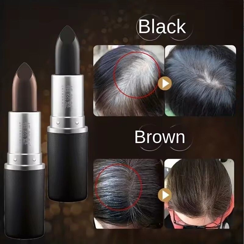 One Time Hair Dye Pen Hair Color Stick Instant Gray Root Professional Disposable Hair Dye Crayons Hair Dyeing Tool Gifts for Mum Dad