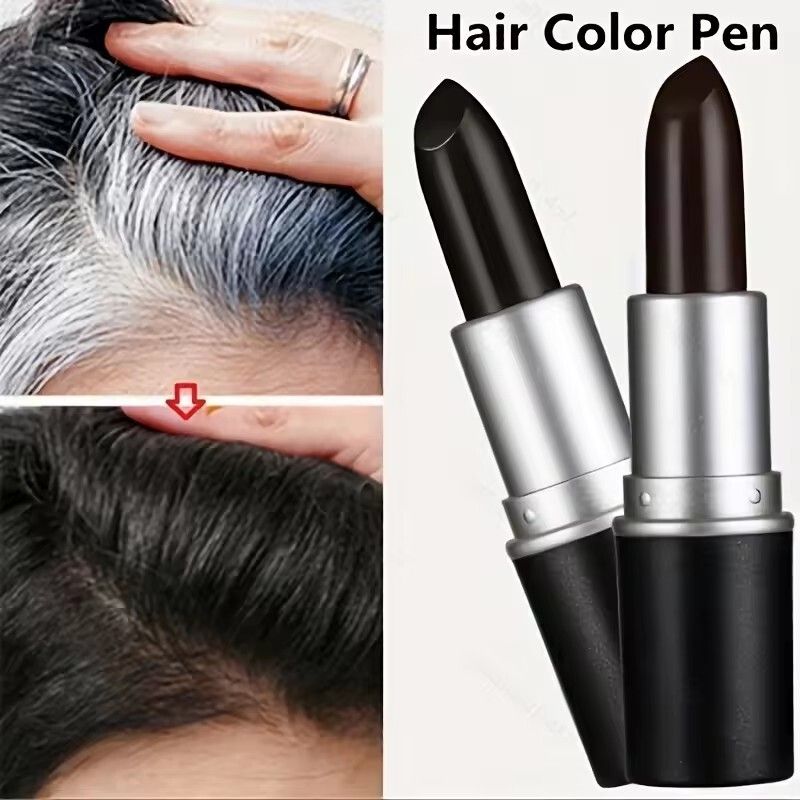 One Time Hair Dye Pen Hair Color Stick Instant Gray Root Professional Disposable Hair Dye Crayons Hair Dyeing Tool Gifts for Mum Dad
