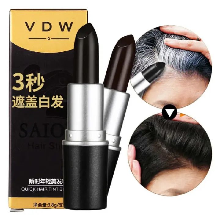 One Time Hair Dye Pen Hair Color Stick Instant Gray Root Professional Disposable Hair Dye Crayons Hair Dyeing Tool Gifts for Mum Dad