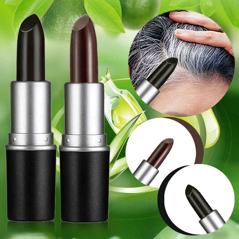 One Time Hair Dye Pen Hair Color Stick Instant Gray Root Professional Disposable Hair Dye Crayons Hair Dyeing Tool Gifts for Mum Dad