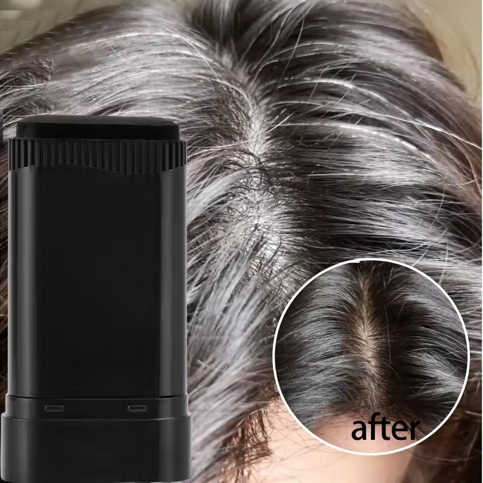 20g Portable Hair Dye Stick - Quick Gray Coverage, Easy Application, Quickly Dye Hair, Long-Lasting for All Hair Types | Creamy Texture, Sleek Design, Includes Applicator Brush