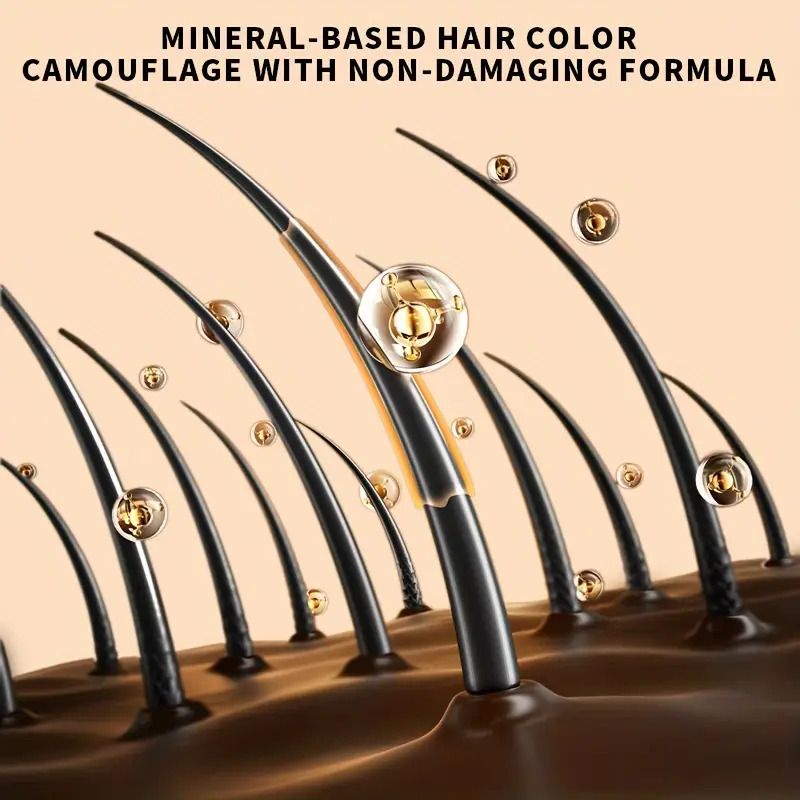 20g Portable Hair Dye Stick - Quick Gray Coverage, Easy Application, Quickly Dye Hair, Long-Lasting for All Hair Types | Creamy Texture, Sleek Design, Includes Applicator Brush