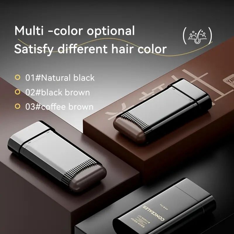 20g Portable Hair Dye Stick - Quick Gray Coverage, Easy Application, Quickly Dye Hair, Long-Lasting for All Hair Types | Creamy Texture, Sleek Design, Includes Applicator Brush