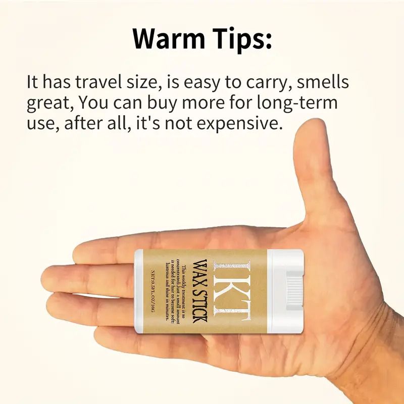 IKT Unisex Hair Wax Stick Set, Non-Greasy Smooth Paste for Normal Hair, Plastic Hair Styling Comb for Wavy Curly Hair, Hair Control for Wigs, Hair Styling Tool for Men and Women, Carnival/Mardi Gras/M