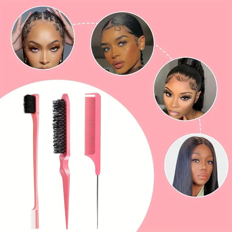 IKT Unisex Hair Wax Stick Set, Non-Greasy Smooth Paste for Normal Hair, Plastic Hair Styling Comb for Wavy Curly Hair, Hair Control for Wigs, Hair Styling Tool for Men and Women, Carnival/Mardi Gras/M