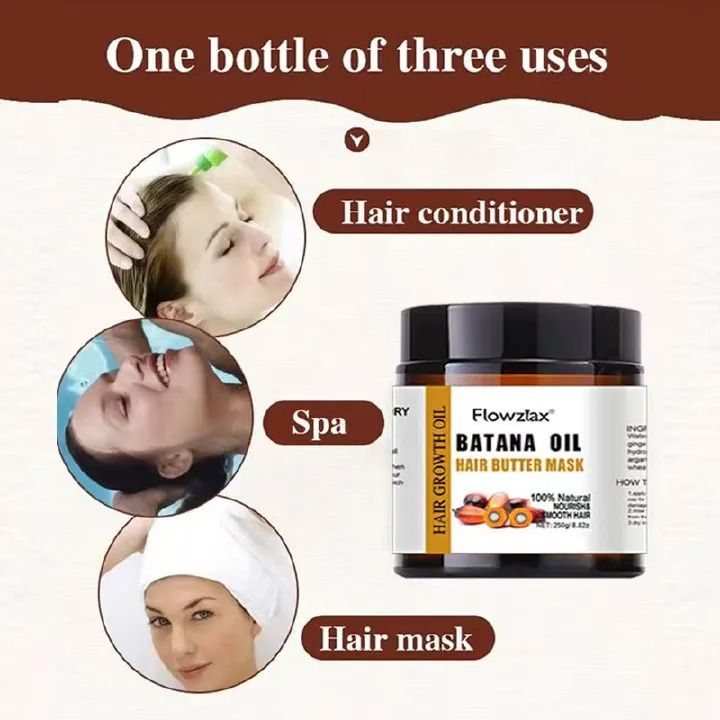 250G/ 120gFast Hair Growth Oil + Cream Africa Crazy Traction Alopecia batana Hair Mask Anti Hair Break Hair Strengthener Hair Loss Treatment Spray Upgrade to the larger-capacity version