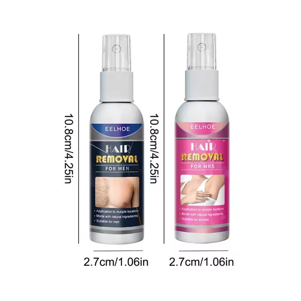 50ml Hair Removal Spray Nourishing Painless Non Irritating Soft Growth Inhibitor Smooth Portable Body Hair Removal for Man Women