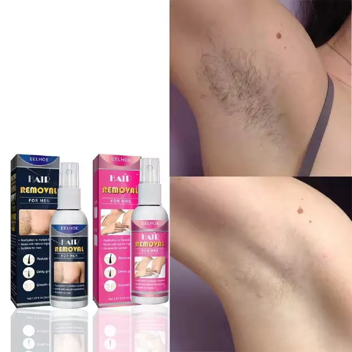 50ml Hair Removal Spray Nourishing Painless Non Irritating Soft Growth Inhibitor Smooth Portable Body Hair Removal for Man Women