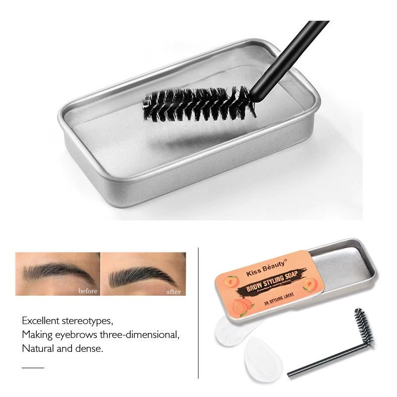 Eyebrow Pencil  Eyebrow Styling Gel 3D Eyebrow Setting Gel   Eyebrow Styling Soap - 3D Transparent Long-Lasting Waterproof Eyebrow Shaping Gel Wax for All Skin Types, 10g ,Eyebrow Shaping Soap