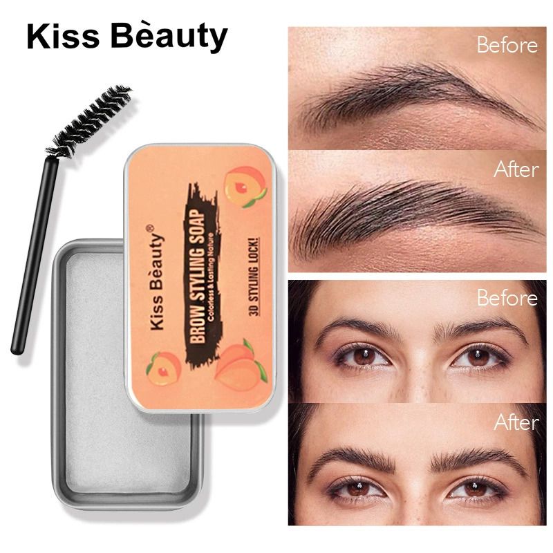 Eyebrow Pencil  Eyebrow Styling Gel 3D Eyebrow Setting Gel   Eyebrow Styling Soap - 3D Transparent Long-Lasting Waterproof Eyebrow Shaping Gel Wax for All Skin Types, 10g ,Eyebrow Shaping Soap